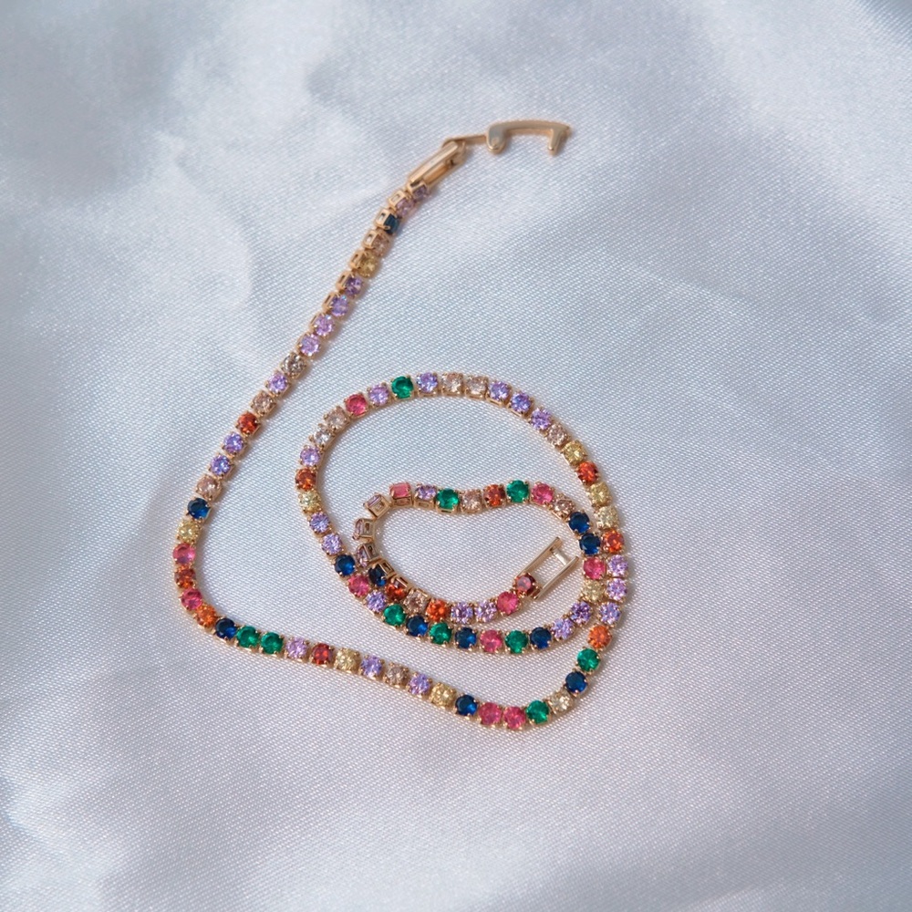 ✨Rainbow Tennis Choker - Picture 8 of 9